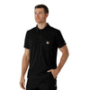 Rugged Flex RSCU Men's Lightweight Short Sleeve Polo Scrub Top Black side view