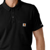 Carhartt Rugged Flex RSCU Men's Lightweight Short Sleeve Polo Scrub Top - Black