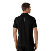 Rugged Flex RSCU Men's Lightweight Short Sleeve Polo Scrub Top Black back view