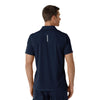 Rugged Flex RSCU Men's Lightweight Short Sleeve Polo Scrub Top Dark Navy back view