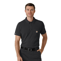 Rugged Flex RSCU Men's Lightweight Short Sleeve Polo Scrub Top Pewter