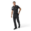 Rugged Flex RSCU Men's Lightweight Short Sleeve Polo Scrub Top Pewter full scrub set