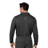 Rugged Flex RSCU Men's Heavyweight Long Sleeve Polo Scrub Top Pewter back view