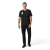 Force Cross-Flex Knit Men's Crew Neck Scrub Top Black full scrub set