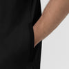 Force Cross-Flex Knit Men's Crew Neck Scrub Top Black front detail