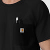 Force Cross-Flex Knit Men's Crew Neck Scrub Top Black side detail 2