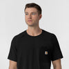 Force Cross-Flex Knit Men's Crew Neck Scrub Top Black back detail