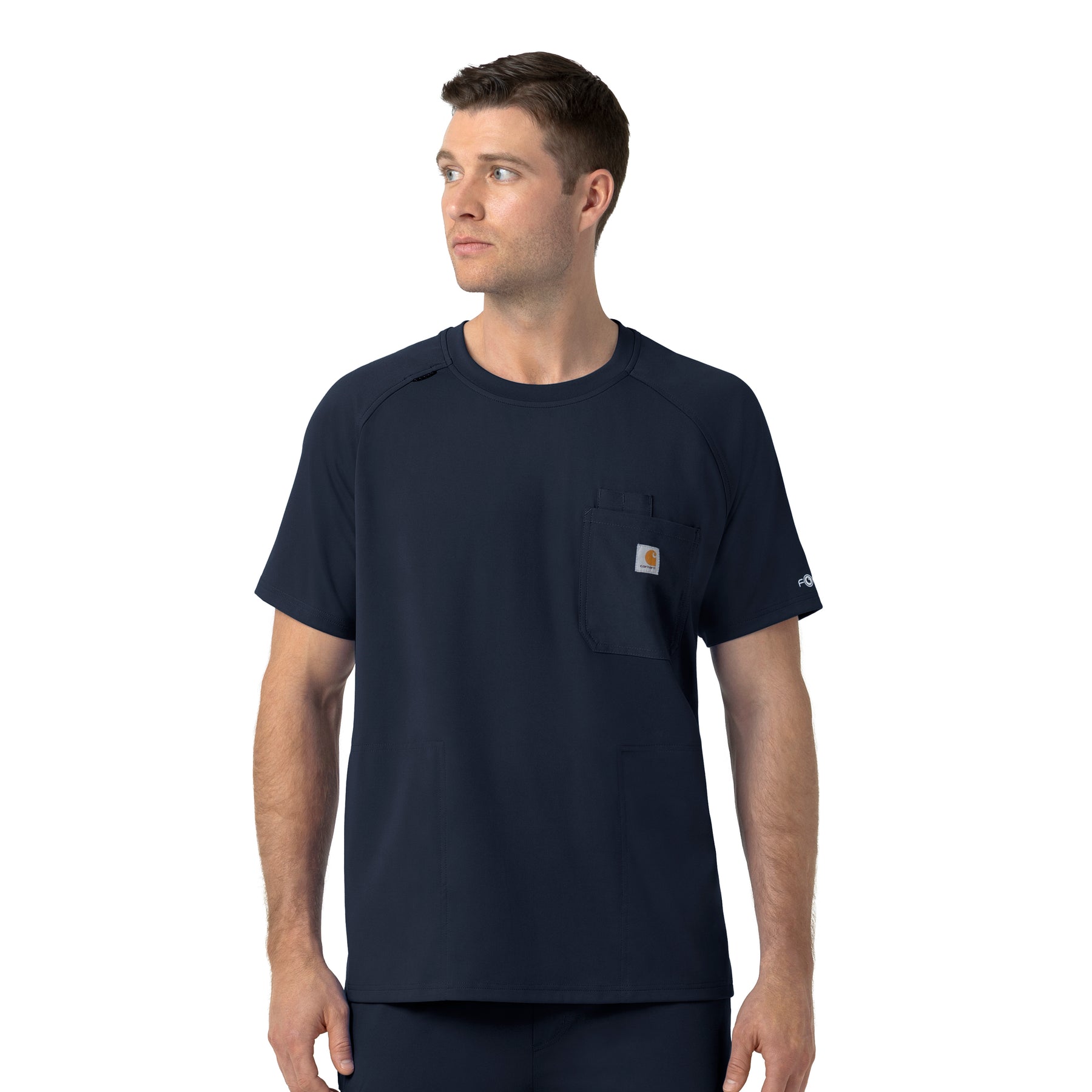 Force Cross-Flex Knit Men's Crew Neck Scrub Top Navy
