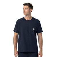 Force Cross-Flex Knit Men's Crew Neck Scrub Top Navy
