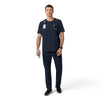 Force Cross-Flex Knit Men's Crew Neck Scrub Top Navy full scrub set