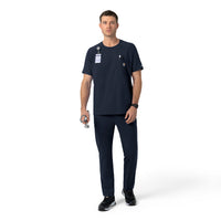 Force Cross-Flex Knit Men's Crew Neck Scrub Top Navy full scrub set