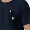 Force Cross-Flex Knit Men's Crew Neck Scrub Top Navy side detail 2