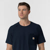 Force Cross-Flex Knit Men's Crew Neck Scrub Top Navy back detail