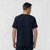 Force Cross-Flex Knit Men's Crew Neck Scrub Top Navy back view