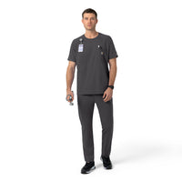 Force Cross-Flex Knit Men's Crew Neck Scrub Top Pewter full scrub set