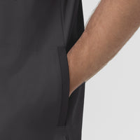 Force Cross-Flex Knit Men's Crew Neck Scrub Top Pewter front detail