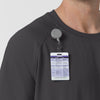 Force Cross-Flex Knit Men's Crew Neck Scrub Top Pewter hemline detail