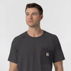 Force Cross-Flex Knit Men's Crew Neck Scrub Top Pewter back detail