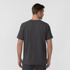Force Cross-Flex Knit Men's Crew Neck Scrub Top Pewter back view