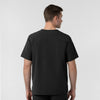Rugged Flex FLD Men's Ripstop V-Neck Scrub Top Black back view
