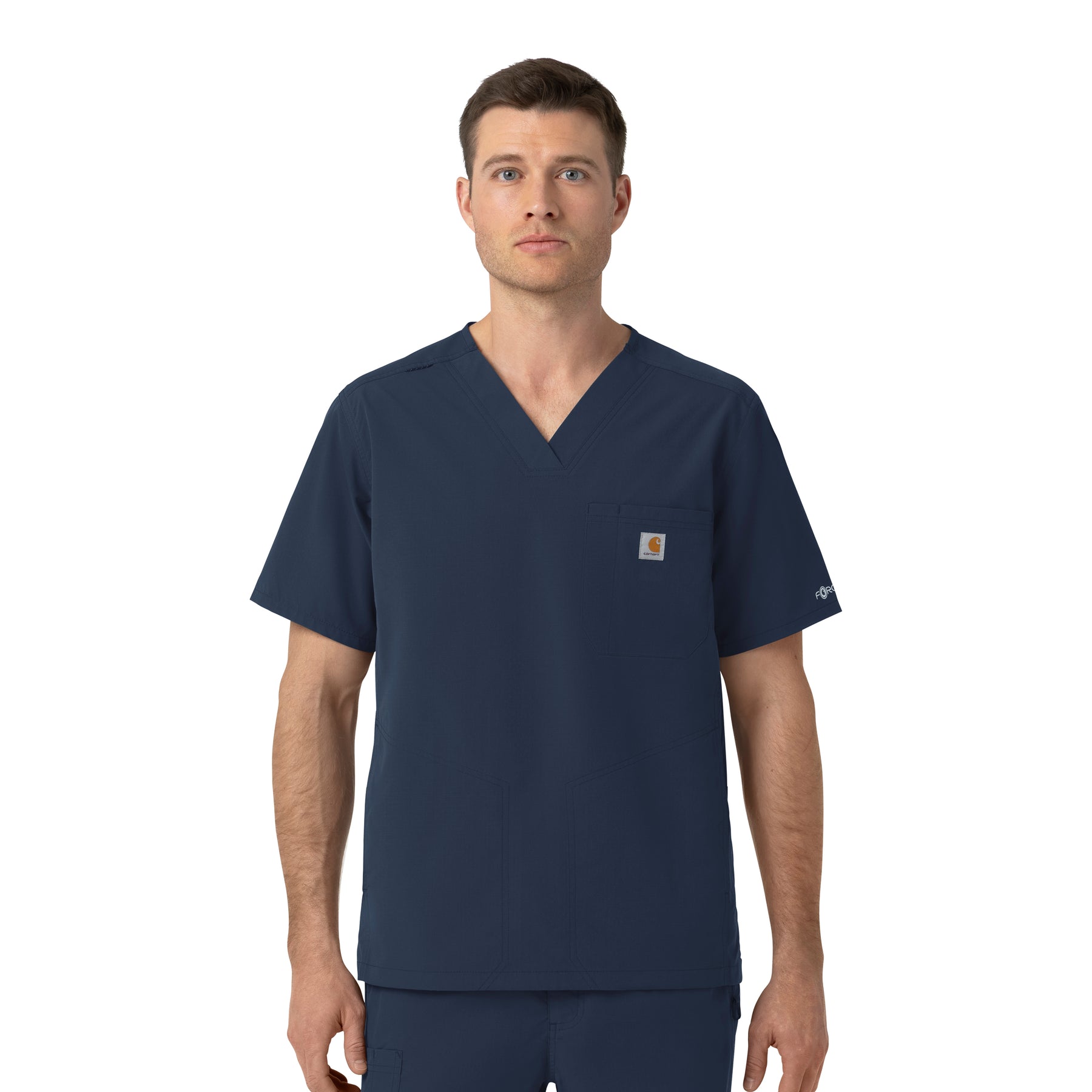 Rugged Flex FLD Men's Ripstop V-Neck Scrub Top Navy