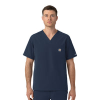 Rugged Flex FLD Men's Ripstop V-Neck Scrub Top Navy