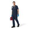 Rugged Flex FLD Men's Ripstop V-Neck Scrub Top Navy full scrub set