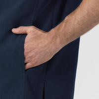 Rugged Flex FLD Men's Ripstop V-Neck Scrub Top Navy front detail