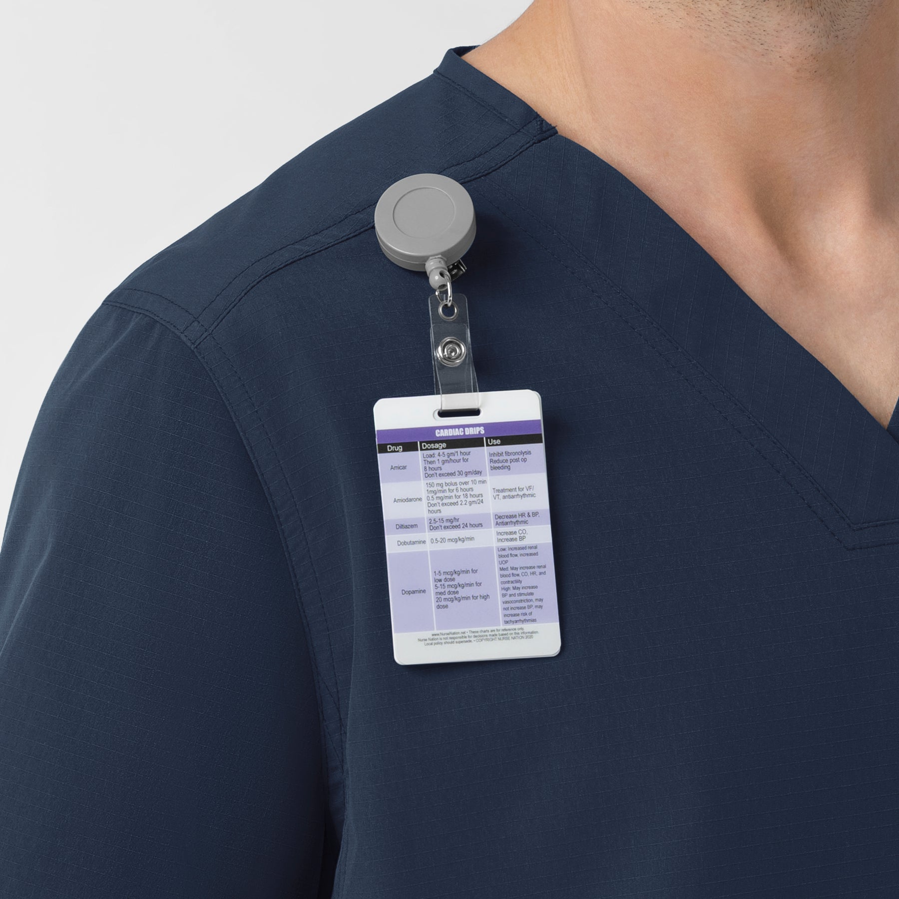 Rugged Flex FLD Men's Ripstop V-Neck Scrub Top Navy hemline detail