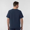 Rugged Flex FLD Men's Ripstop V-Neck Scrub Top Navy back view