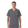 Rugged Flex FLD Men's Ripstop V-Neck Scrub Top Pewter