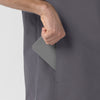 Rugged Flex FLD Men's Ripstop V-Neck Scrub Top Pewter side detail 1