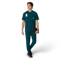 Force Cross-Flex Men's Henley Scrub Top Caribbean full scrub set
