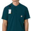 Force Cross-Flex Men's Henley Scrub Top Caribbean side detail 2