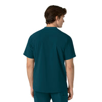Force Cross-Flex Men's Henley Scrub Top Caribbean back view