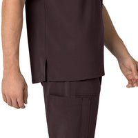 Carhartt Force Cross-Flex Men's Henley Scrub Top - Dark Sepia hemline
