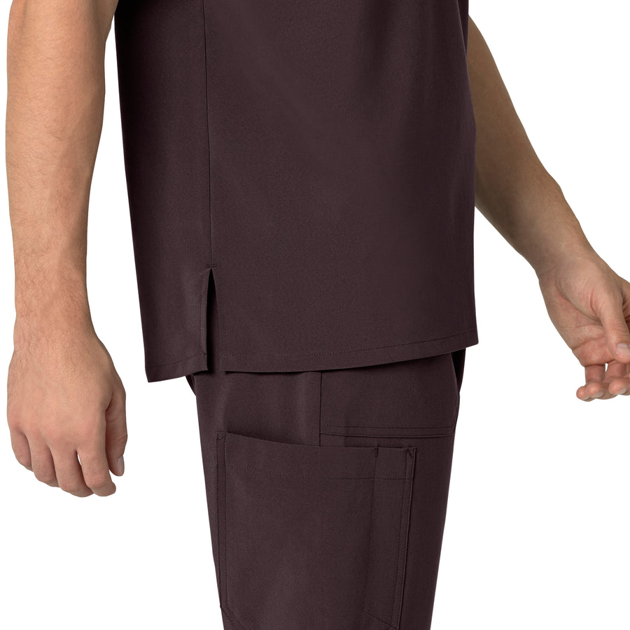 Carhartt Force Cross-Flex Men's Henley Scrub Top - Dark Sepia hemline