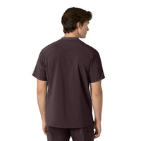 Carhartt Force Cross-Flex Men's Henley Scrub Top - Dark Sepia back