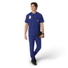 Force Cross-Flex Men's Henley Scrub Top Galaxy Blue full scrub set
