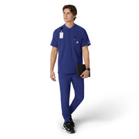 Force Cross-Flex Men's Henley Scrub Top Galaxy Blue full scrub set