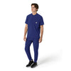 Force Cross-Flex Men's Henley Scrub Top Galaxy Blue side view