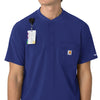 Force Cross-Flex Men's Henley Scrub Top Galaxy Blue side detail 2