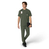 Force Cross-Flex Men's Henley Scrub Top Olive full scrub set