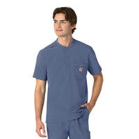 Force Cross-Flex Men's Henley Scrub Top Riverside