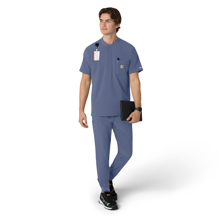 Force Cross-Flex Men's Henley Scrub Top Riverside full scrub set