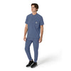 Force Cross-Flex Men's Henley Scrub Top Riverside side view