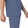 Force Cross-Flex Men's Henley Scrub Top Riverside front detail