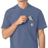 Force Cross-Flex Men's Henley Scrub Top Riverside side detail 1