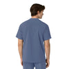 Force Cross-Flex Men's Henley Scrub Top Riverside back view