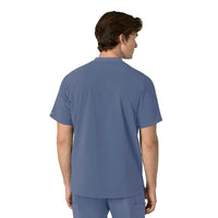 Force Cross-Flex Men's Henley Scrub Top Riverside back view